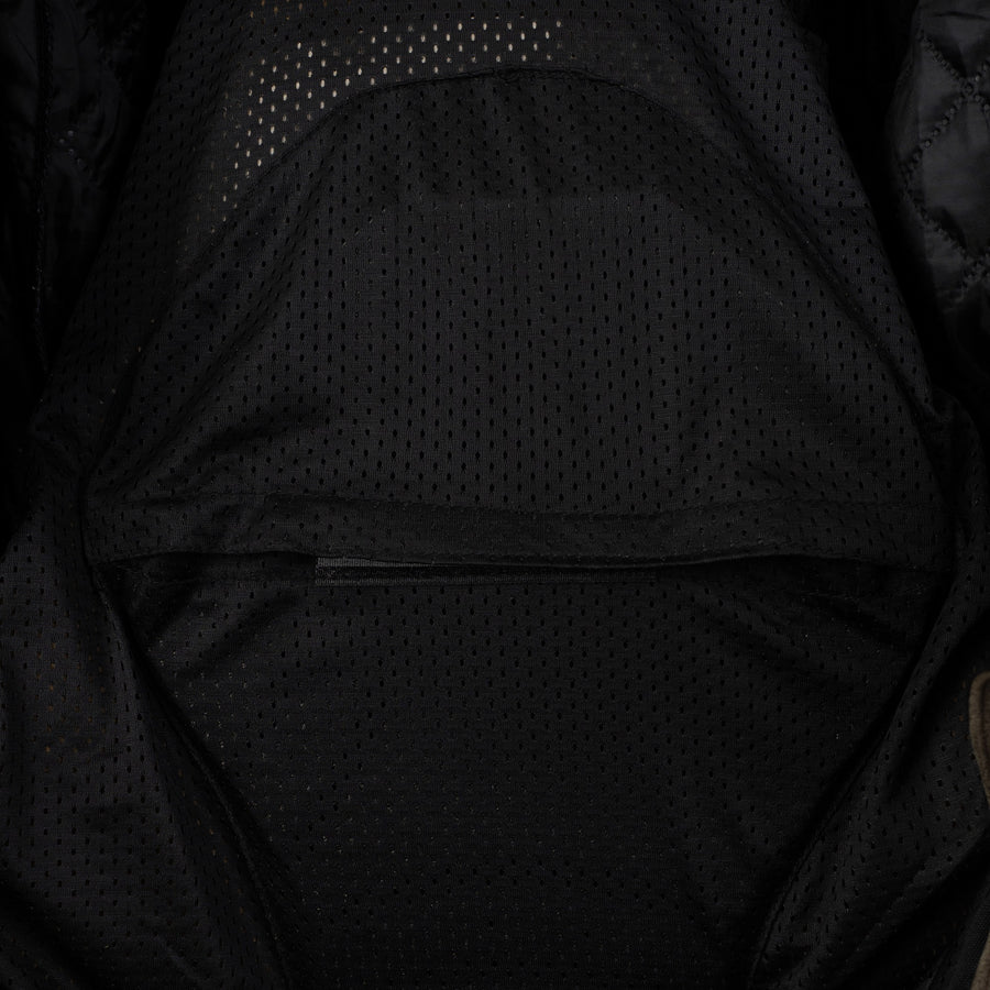 INFINITY GREY MOTORCYCLE MESH TEXTILE JACKET, ce protectors, textile, polyester, inner lining, pockets, ce protectors, protected, close-up photo