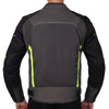 INFINITY GREY MOTORCYCLE MESH TEXTILE JACKET, ce protectors, textile, polyester, inner lining, pockets, ce protectors, protected, back photo