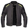 INFINITY GREY MOTORCYCLE MESH TEXTILE JACKET, ce protectors, textile, polyester, inner lining, pockets, ce protectors, protected, front photo