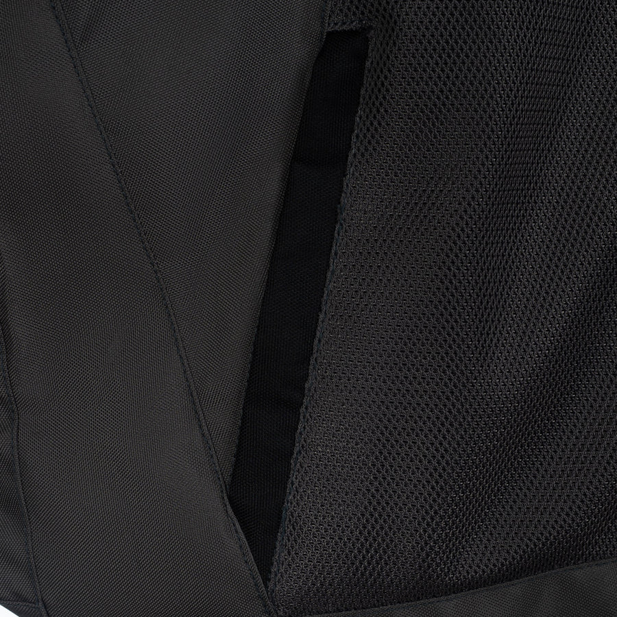 INFINITY GREY MOTORCYCLE MESH TEXTILE JACKET, ce protectors, textile, polyester, inner lining, pockets, ce protectors, protected, close-up photo
