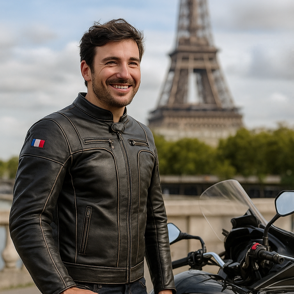 VIVE LA FRANCE RETRO MOTOROS BŐRKABÁT