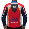 Corelli MG Miami racing team motoros textil védett kabát, kivehető CE protektorok, háló, cordura, kivehető belső bélés, kék, piros, narancs, YKK cipzár, zseb, elöl fotó