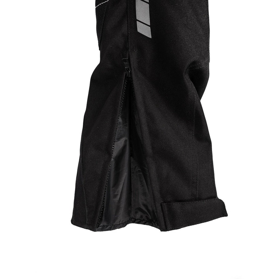 Corelli MG Vihar fekete motorkerékpár textil nadrág, kivehető CE protektorok, kivehető belső bélés, háló, cordura, YKK cipzár, zsebek, a közeli képek